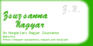zsuzsanna magyar business card